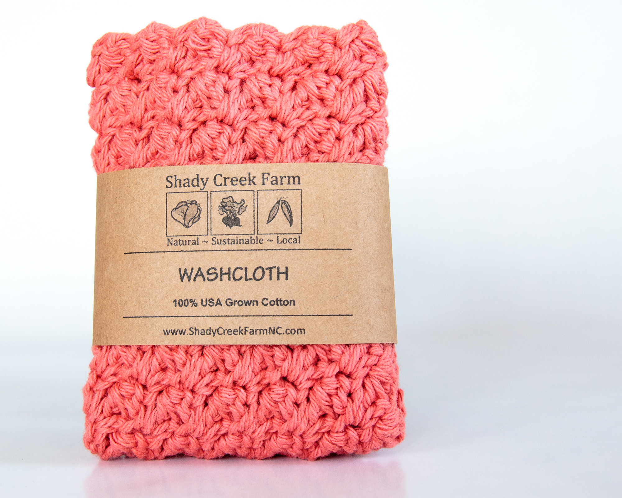 Coral Crochet Washcloth