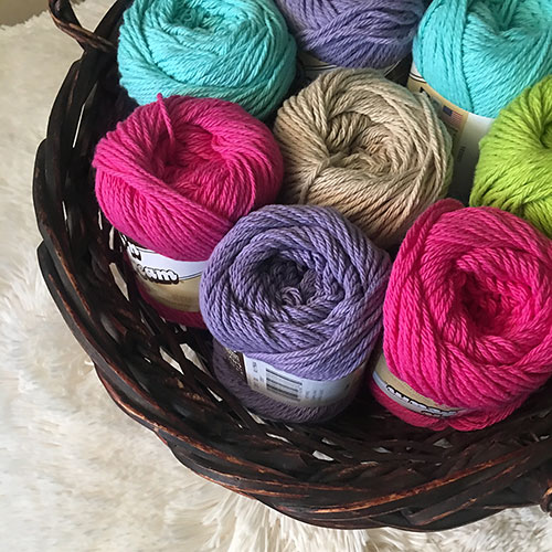 Yarn in a basket